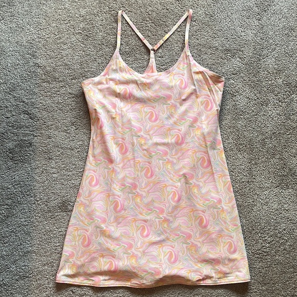 Outdoor Voices Exercise Dress Women’s Large - Pastel Marble/Colorful Swirl -RARE - Picture 4 of 15